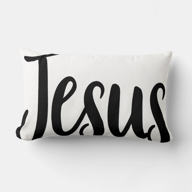 Jesus Gospel Graphics Aesthetic Christian Quotes Lumbar Pillow (Front)