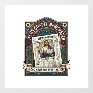 Jesus Gospel Newspaper Jesus Newspaper Christian F Floor Decals