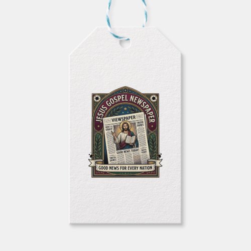 Jesus Gospel Newspaper Jesus Newspaper Christian F Gift Tags