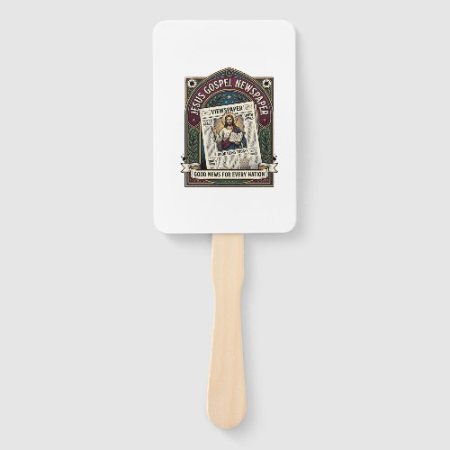 Jesus Gospel Newspaper Jesus Newspaper Christian F Hand Fan