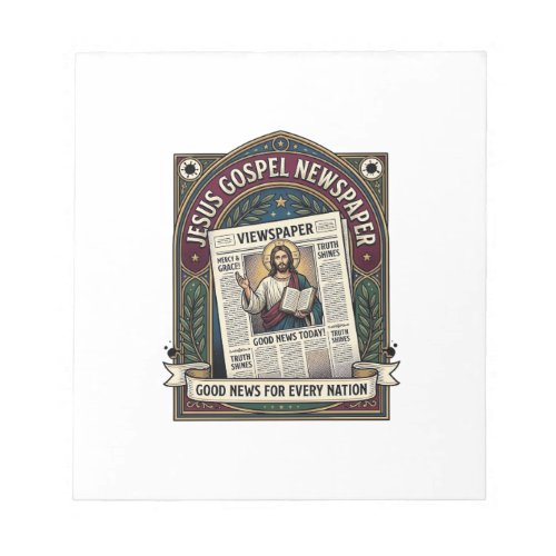 Jesus Gospel Newspaper Jesus Newspaper Christian F Notepad
