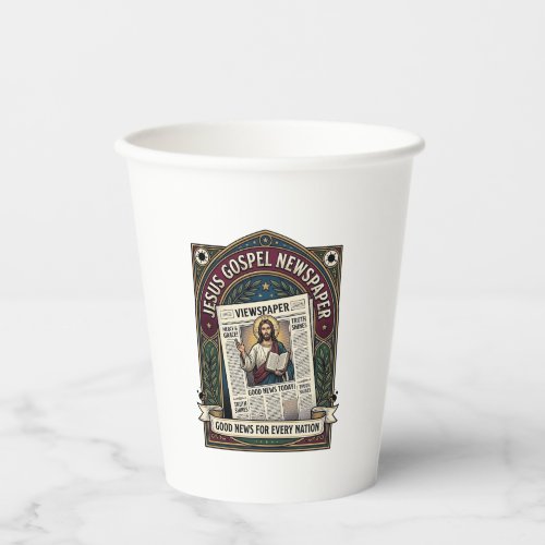 Jesus Gospel Newspaper Jesus Newspaper Christian F Paper Cups