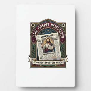Jesus Gospel Newspaper Jesus Newspaper Christian F Plaque