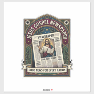 Jesus Gospel Newspaper Jesus Newspaper Christian F Sticker