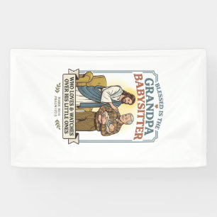 Jesus Grandparents Babysitting Humor Shirt Faith B Banner