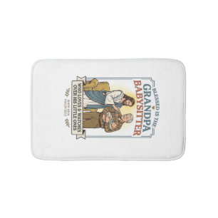 Jesus Grandparents Babysitting Humor Shirt Faith B Bath Mat