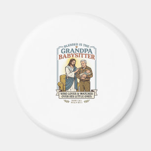 Jesus Grandparents Babysitting Humor Shirt Faith B Magnet