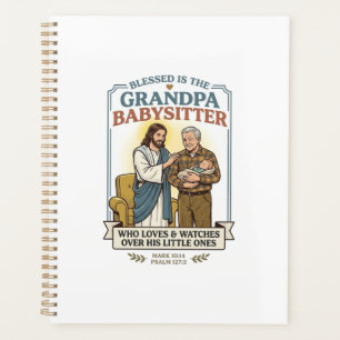 Jesus Grandparents Babysitting Humor Shirt Faith B Planner