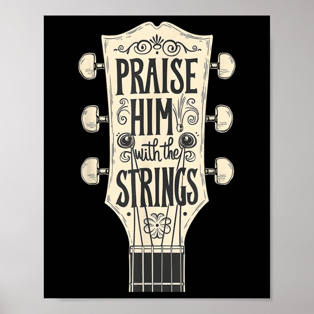 Jesus Guitarists Praise Him With The Strings Acous Poster (Front)