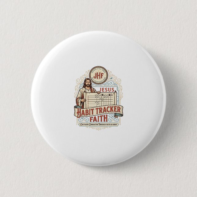 Jesus Habit Tracker Faith Jesus Habit Tracker Chri Button (Front)