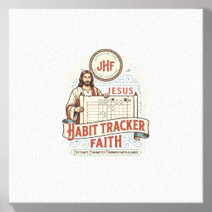 Jesus Habit Tracker Faith Jesus Habit Tracker Chri Canvas Photo Tile