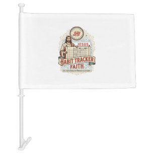 Jesus Habit Tracker Faith Jesus Habit Tracker Chri Car Flag