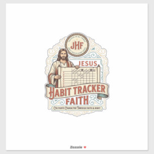 Jesus Habit Tracker Faith Jesus Habit Tracker Chri Sticker