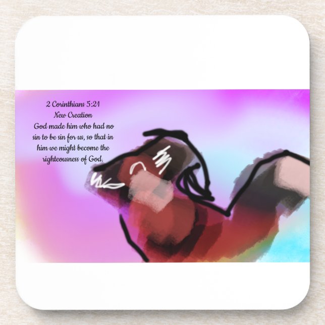 jesus hand beverage coaster (Front)