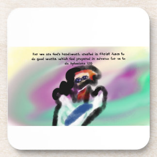jesus handwork beverage coaster