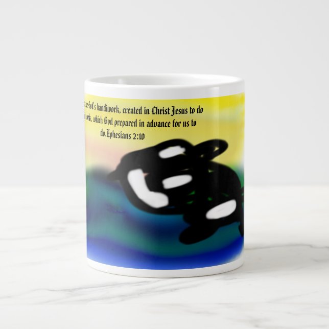 jesus handwork giant coffee mug (Front)