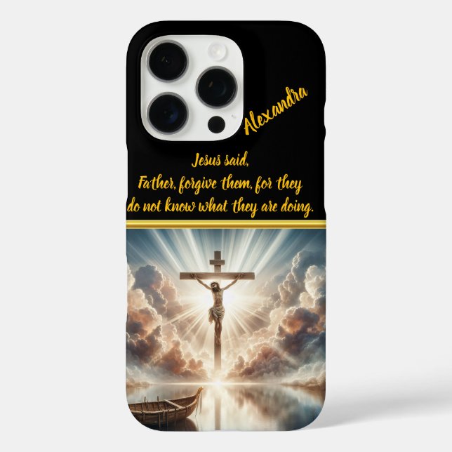 Jesus Hanging Over Still Reflective Waters Case-Mate iPhone Case (Back)