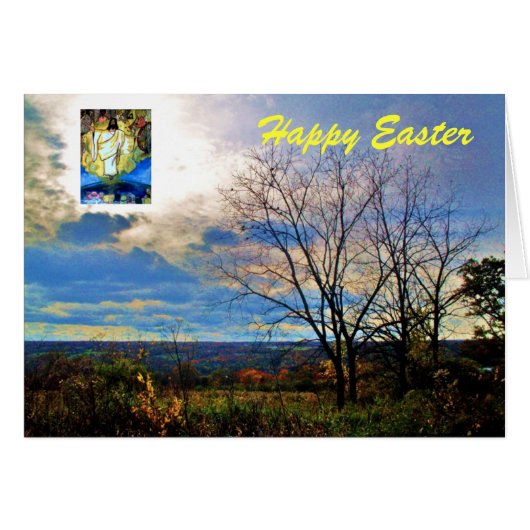 JESUS, HAPPY EASTER card (Front Horizontal)