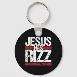 Jesus Has Rizz Simple Christian Faith Believer God Keychain