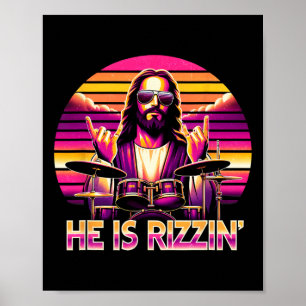 Jesus Has Rizzen He Is Rizzin' Funny Christian Nd Poster