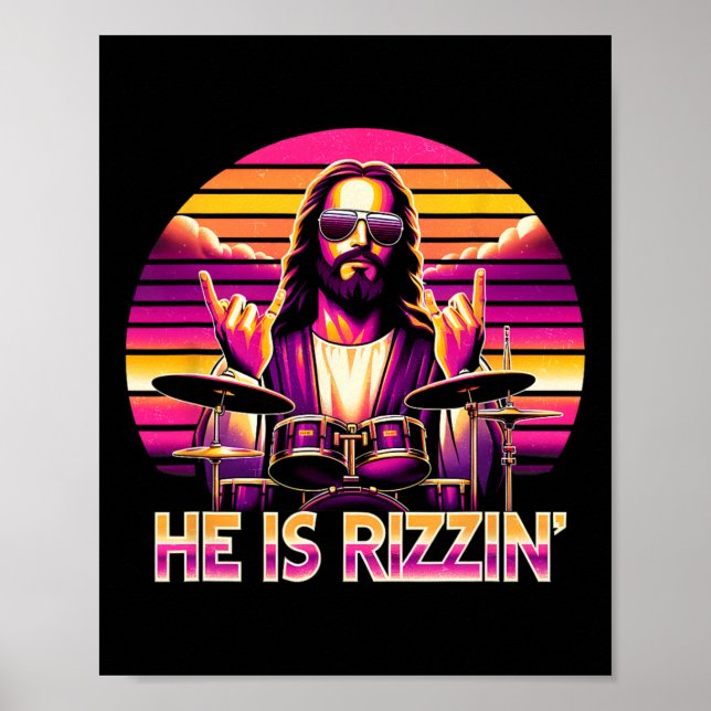 Jesus Has Rizzen He Is Rizzin' Funny Christian Nd  Poster (Front)