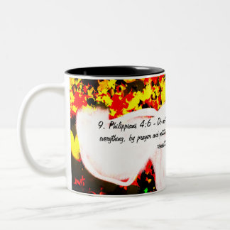 Jesus have worry and anxious beat down Two-Tone coffee mug