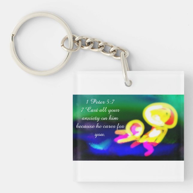 jesus have worry  keychain (Front)