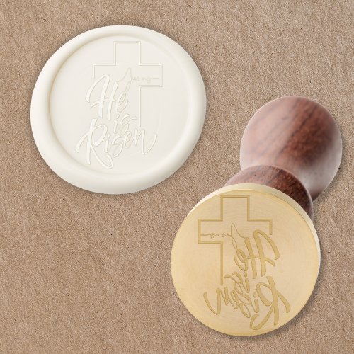 Jesus He Is Risen Solid Brass Wax Stamper