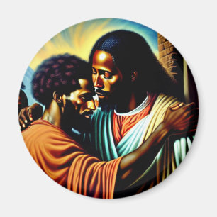 Jesus Heals a Blind Man Magnet