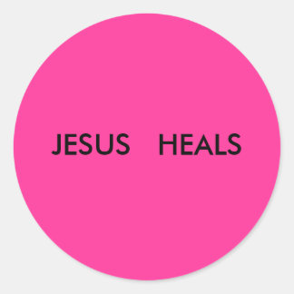 JESUS   HEALS CLASSIC ROUND STICKER