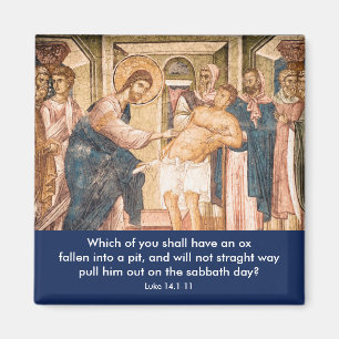 Jesus Heals MAn with Dropsy - Magnet