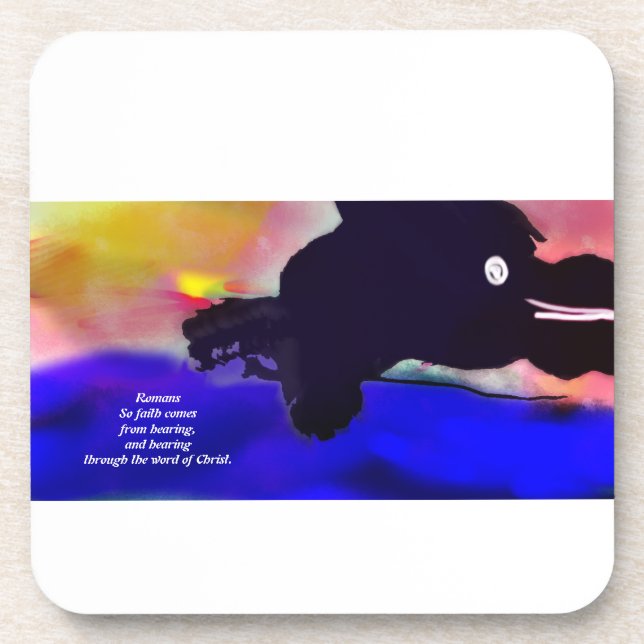 jesus hear beverage coaster (Front)