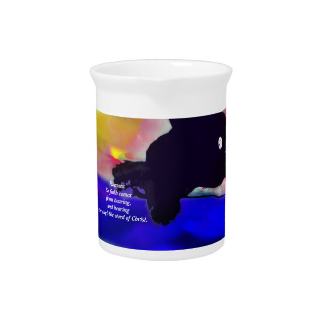 jesus hear beverage pitcher (Front)