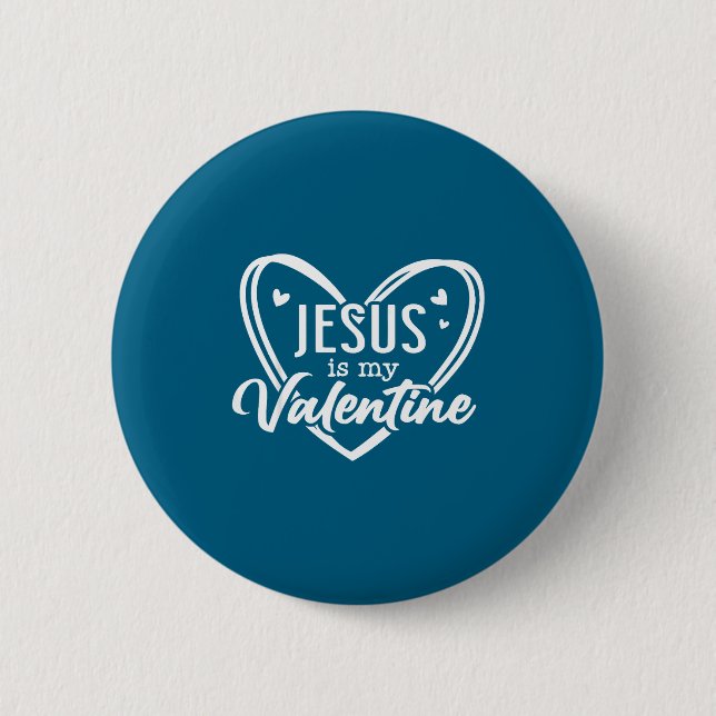 Jesus Heart Christian Faith Love Valentines Day Me Button (Front)