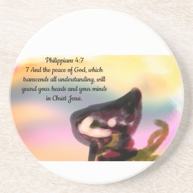 jesus heart coaster (Front)