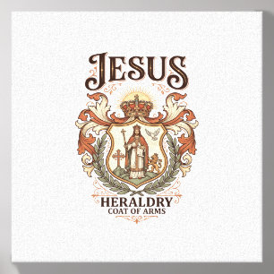 Jesus Heraldry Coat Of Arms Jesus Heraldry Coat Ar Canvas Photo Tile