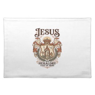 Jesus Heraldry Coat Of Arms Jesus Heraldry Coat Ar Cloth Placemat