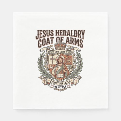 Jesus Heraldry Coat Of Arms Jesus Heraldry Coat Ar Napkins