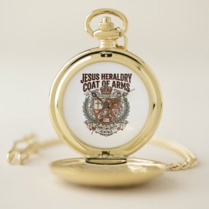Jesus Heraldry Coat Of Arms Jesus Heraldry Coat Ar Pocket Watch
