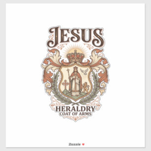 Jesus Heraldry Coat Of Arms Jesus Heraldry Coat Ar Sticker
