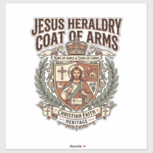 Jesus Heraldry Coat Of Arms Jesus Heraldry Coat Ar Sticker