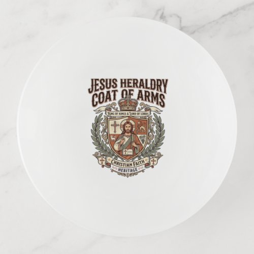 Jesus Heraldry Coat Of Arms Jesus Heraldry Coat Ar Trinket Tray