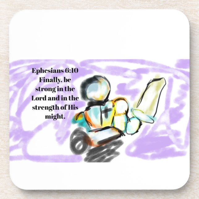 Jesus here  beverage coaster (Front)
