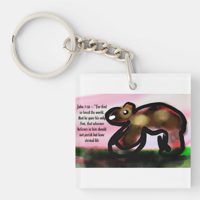 jesus here call  keychain (Front)