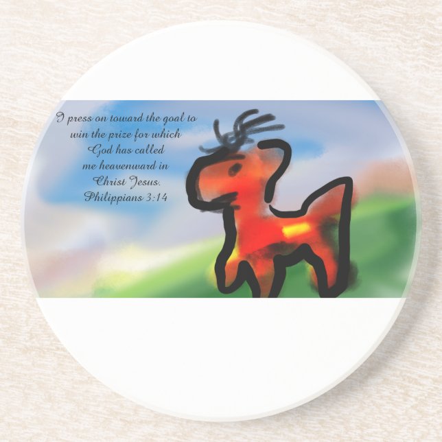 jesus here  coaster (Front)