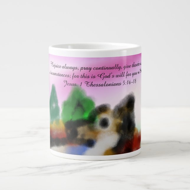 jesus here  giant coffee mug (Front)