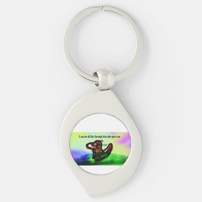 jesus here  keychain (Front)