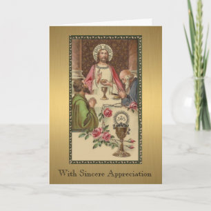 Jesus High Priest at the Last Supper Catholic Card