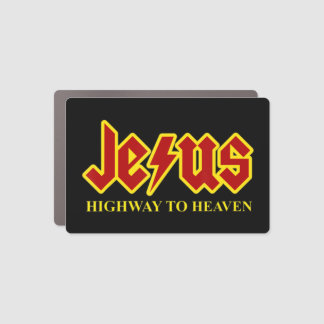 Jesus Highway To Heaven Funny Christian T-ShirtJes Car Magnet