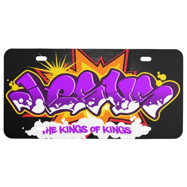 Jesus Hip Hop Graffiti License Plate (Front)